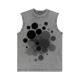 Fashionable Men's 100% Cotton Printed Tank Top: Washed Look for Outdoor Sports Wear