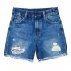 Men's Distressed Blue Denim Shorts
